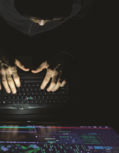 Man typing